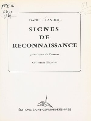 cover image of Signes de reconnaissance